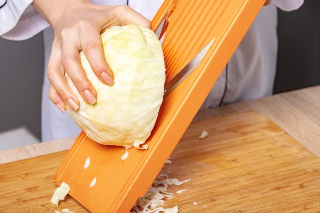 orange cabbage shredder