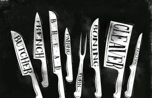 Types of Kitchen Knives: A Comprehensive Guide kitchen knife poster on black background